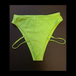 IHeartRaves Neon Green High-Waisted Bottoms w/ Leg Straps ~Size Medium